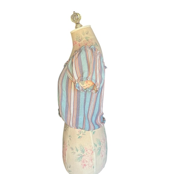 Aéropostale Striped Button-Down Front Crop Top – Size XS - Picture 3 of 9